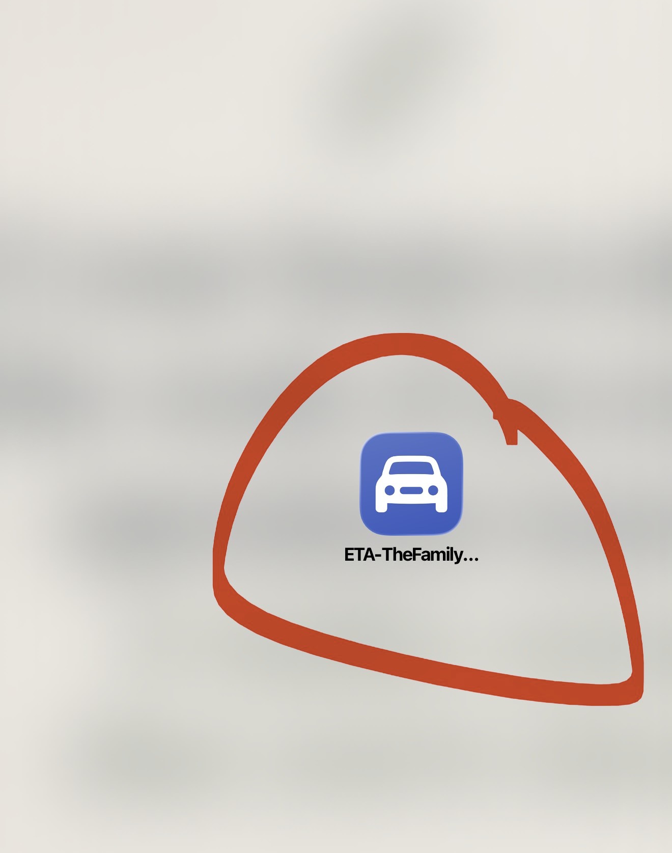 The shortcut sitting on the home screen as an icon